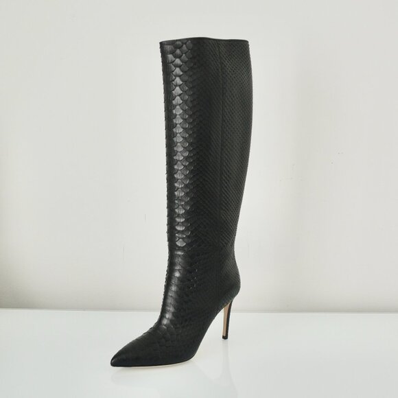 NIB GUCCI PYTHON LEATHER KNEE HIGH BOOTS - Picture 1 of 7